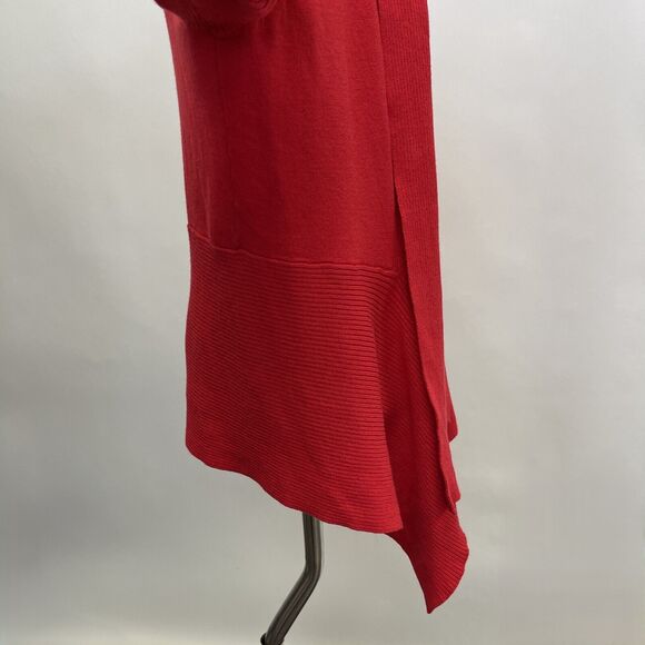 Verve Ami Women's Cardigan Sweater Large X-Large Red Asymmetrical Open Front - Picture 6 of 9